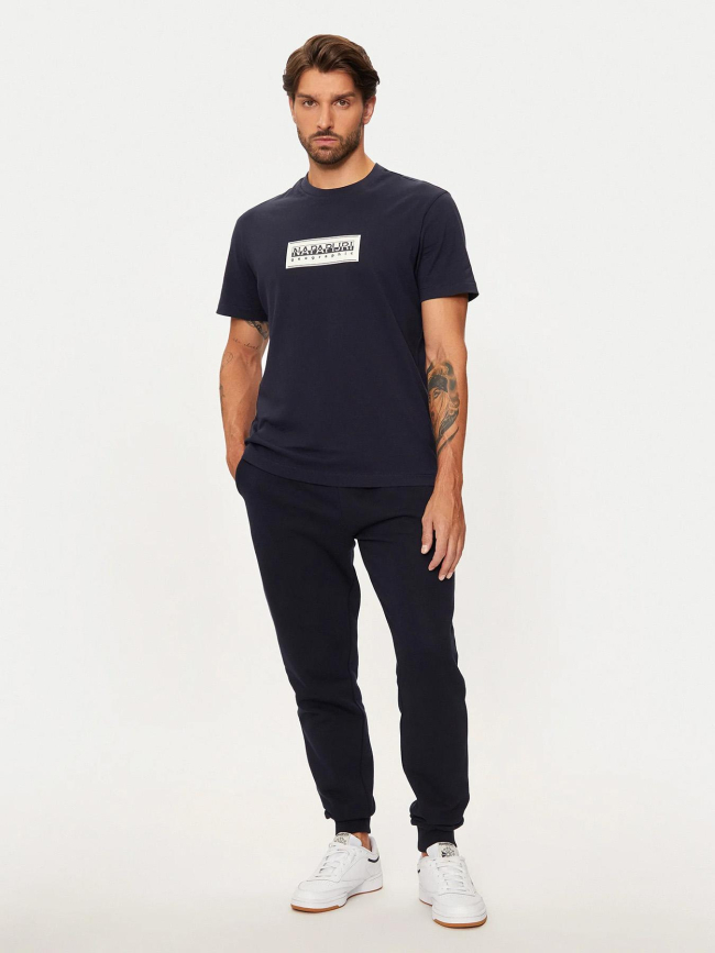 T-shirt à manches courtes s-box logo bleu marine homme - Napapijri