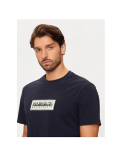 T-shirt à manches courtes s-box logo bleu marine homme - Napapijri