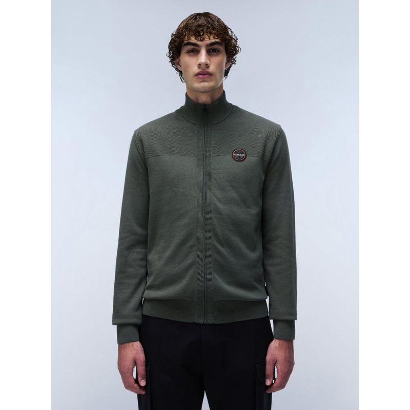 Pull zippé derri kaki homme - Napapijri