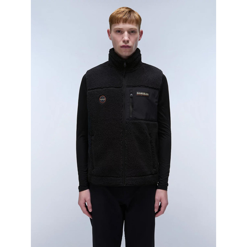 Gilet sans manches en polaires yupik noir homme - Napapijiri