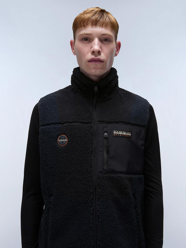 Gilet sans manches en polaires yupik noir homme - Napapijiri