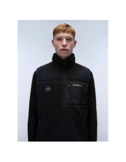 Gilet sans manches en polaires yupik noir homme - Napapijiri