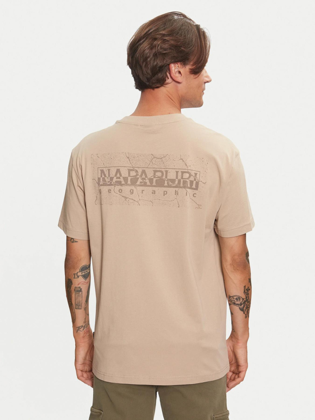 T-shirt à manches courtes abula marron clair homme - Napapijri