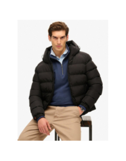 Doudoune à capuche sport noir homme - Superdry