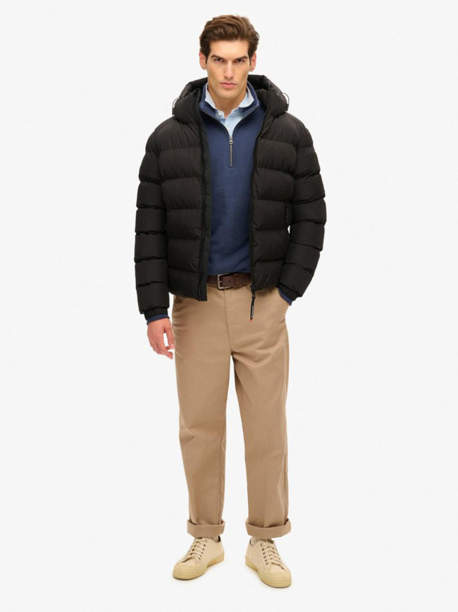 Doudoune à capuche sport noir homme - Superdry