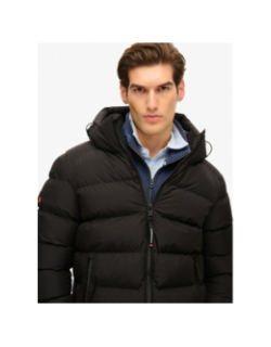 Doudoune à capuche sport noir homme - Superdry