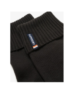 Gants en maille à logo essential noir homme - Superdry