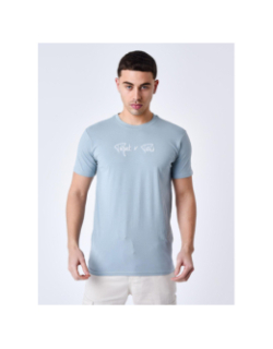 T-shirt logo brodé bleu vert homme - Project X Paris