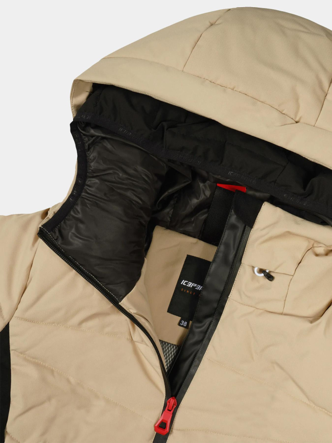Veste de ski molletonnée electra beige et noir femme - Icepeak