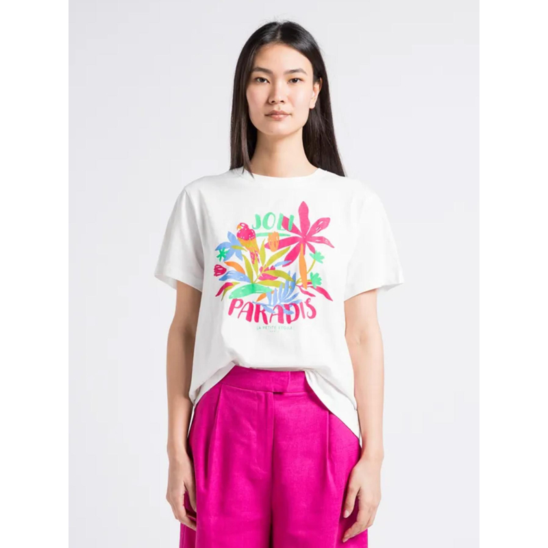 T-shirt taradis blanc femme - La Petite Etoile