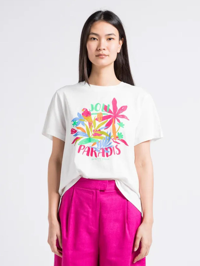 T-shirt taradis blanc femme - La Petite Etoile