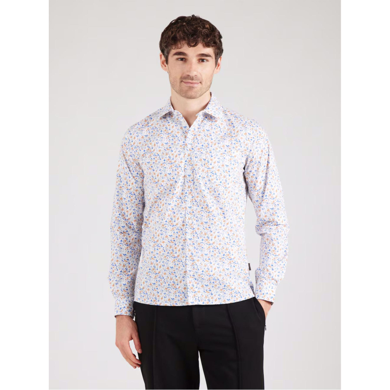 Chemise manches longues à motif floral blanc homme - Blend