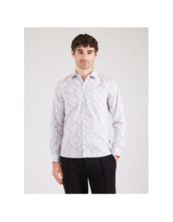 Chemise manches longues à motif floral blanc homme - Blend