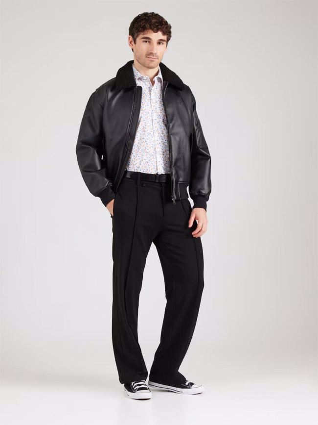 Chemise manches longues à motif floral blanc homme - Blend