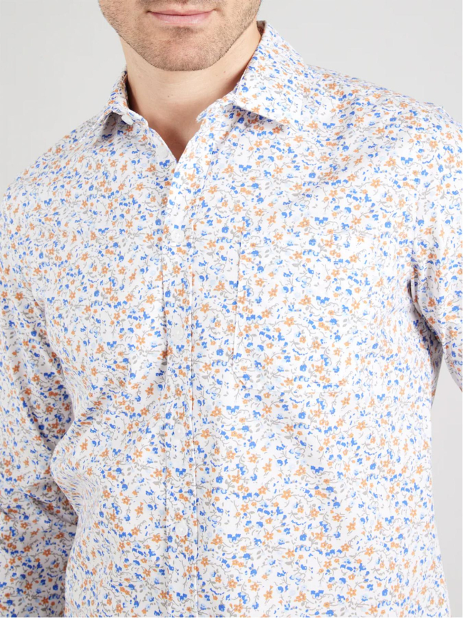 Chemise manches longues à motif floral blanc homme - Blend