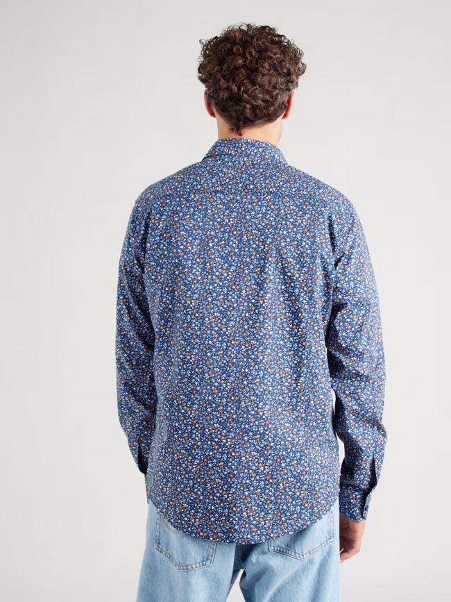 Chemise manches longues à motif floral bleu homme - Blend