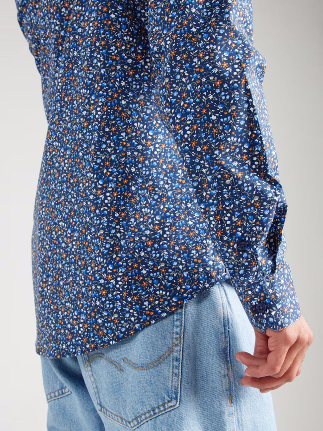 Chemise manches longues à motif floral bleu homme - Blend