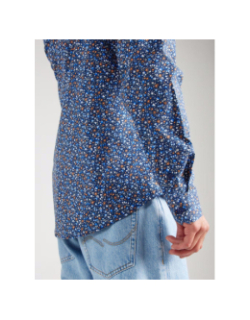 Chemise manches longues à motif floral bleu homme - Blend