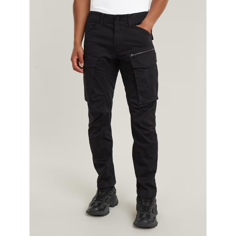 Pantalon droit tappered rovic zip noir homme - G star