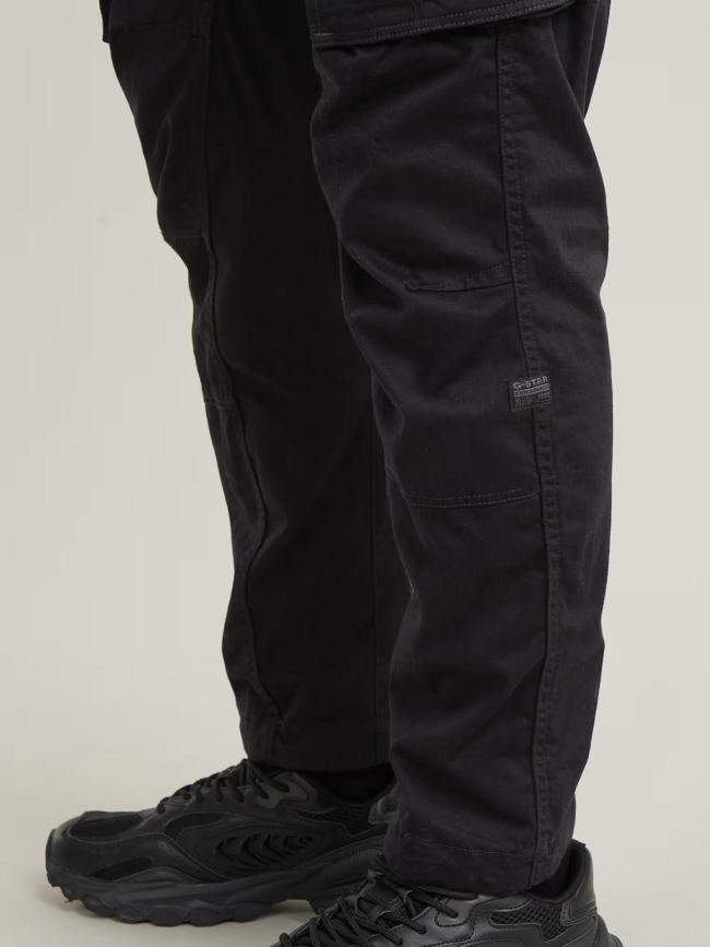 Pantalon droit tappered rovic zip noir homme - G star