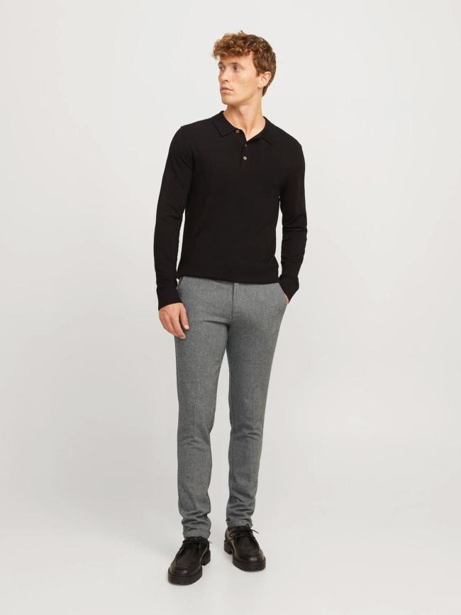 Pantalon chino slim fit jpstmarco jjhenry gris homme - Jack & Jones