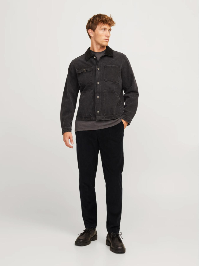 Pantalon velours côtelé stace noir homme - Jack & Jones