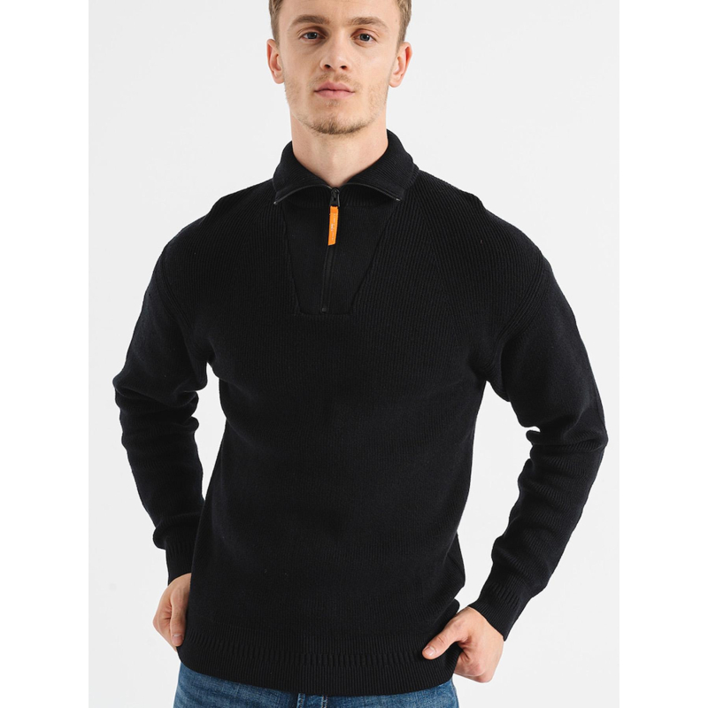 Pull col zippé outdoor noir homme - Jack & Jones