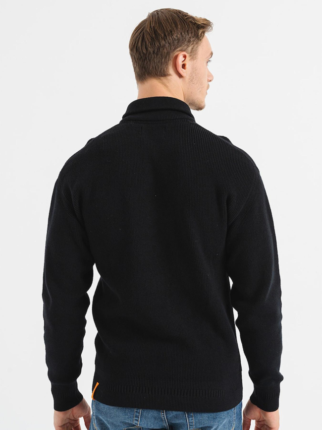 Pull col zippé outdoor noir homme - Jack & Jones