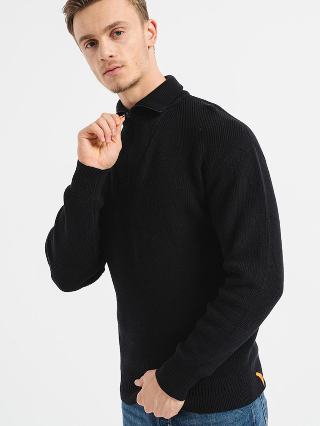 Pull col zippé outdoor noir homme - Jack & Jones