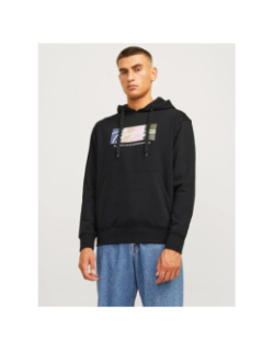 Sweat à capuche jorportland block noir homme - Jack & Jones