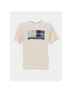 T-shirt portland block branding beige homme - Jack & Jones