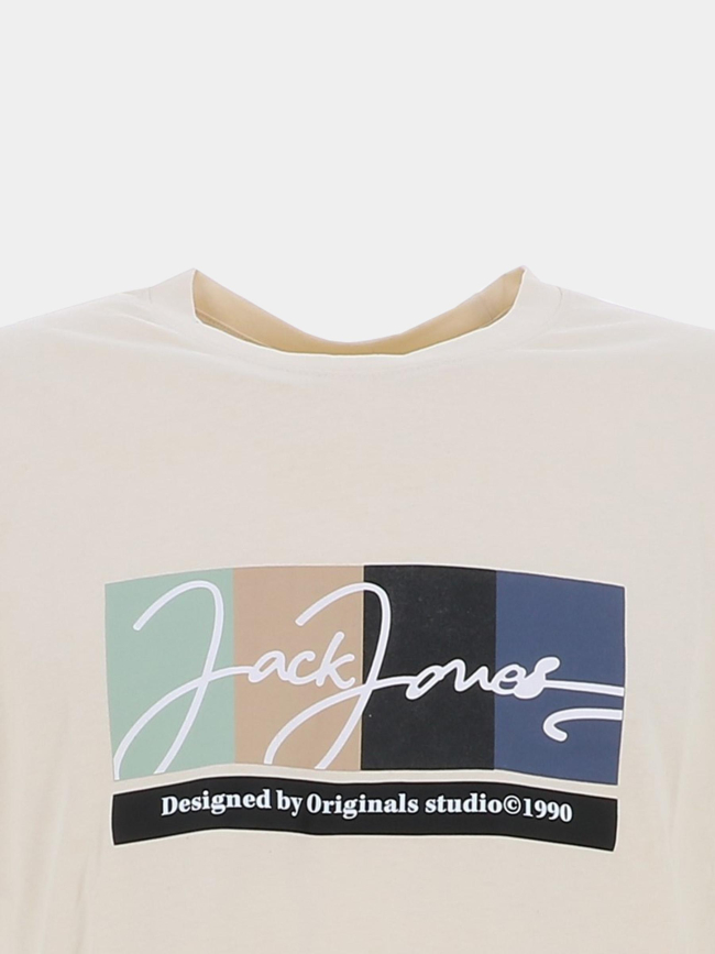 T-shirt portland block branding beige homme - Jack & Jones