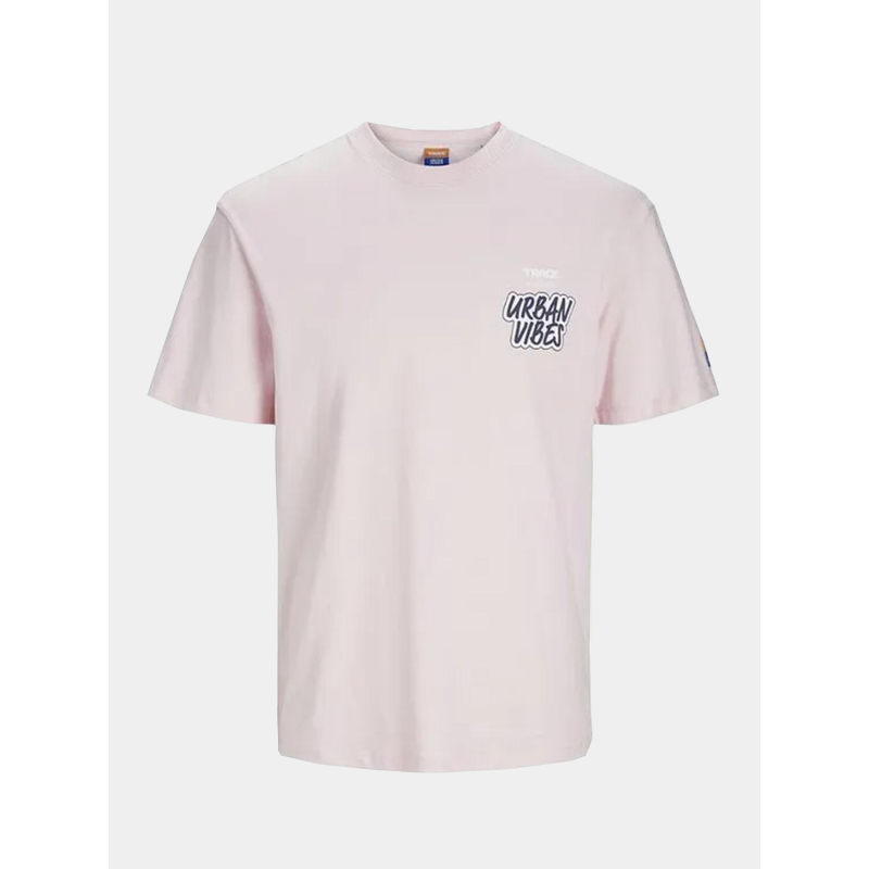 T-shirt à manches courtes trace boom rose homme - Jack & Jones