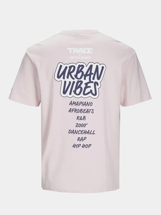T-shirt à manches courtes trace boom rose homme - Jack & Jones