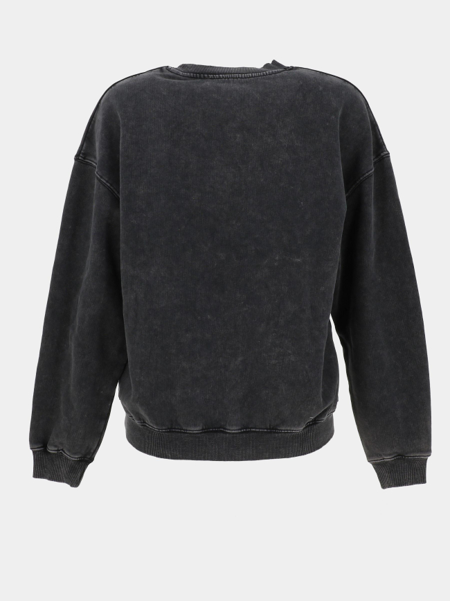 Sweat à col rond effet délavé s-cali gris fille - Teddy Smith