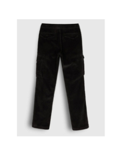 Pantalon cargo velours p-milton noir garçon - Teddy Smith