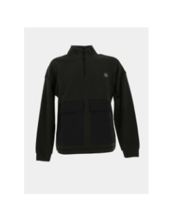 Sweat à col zippé s-my kaki garçon - Teddy Smith