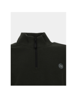 Sweat à col zippé s-my kaki garçon - Teddy Smith