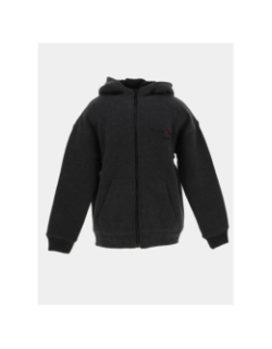 Sweat zippé sherpa giclass gris anthracite garçon - Teddy Smith