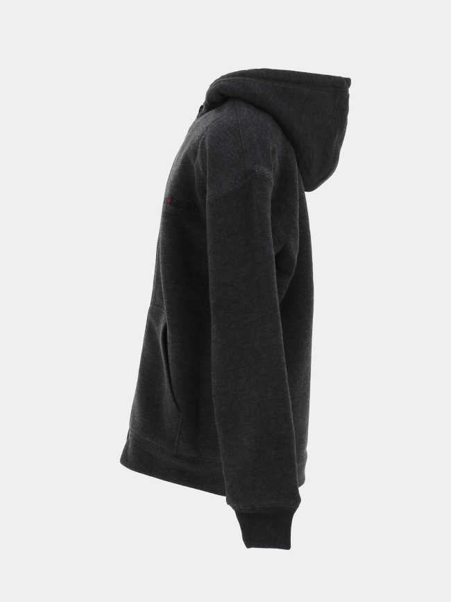 Sweat zippé sherpa giclass gris anthracite garçon - Teddy Smith