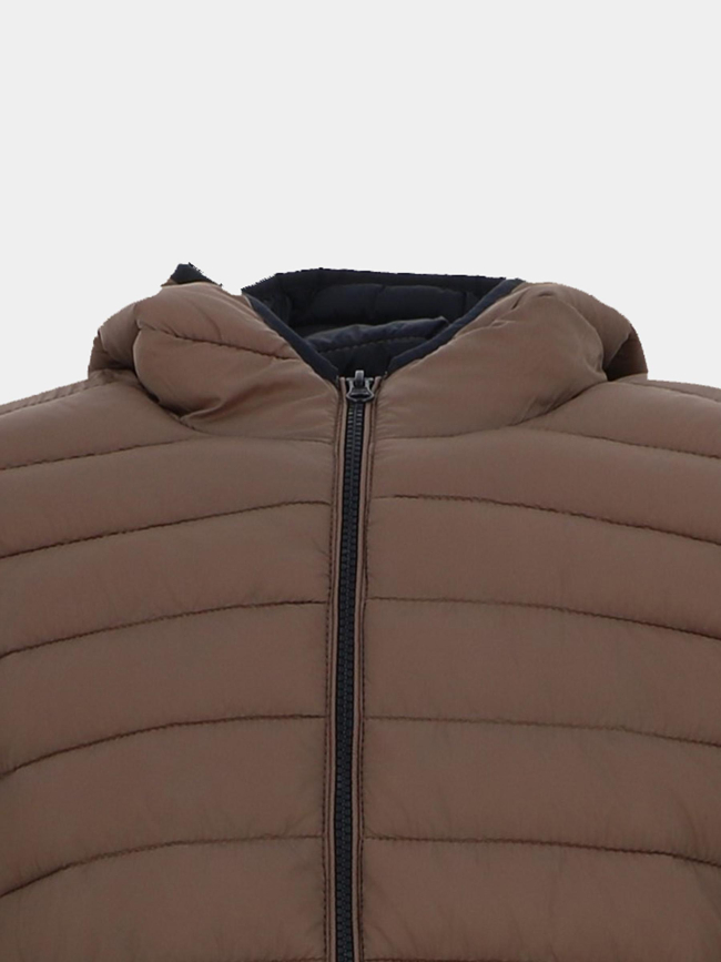 Doudoune à capuche blighter chatain marron garçon - Teddy Smith