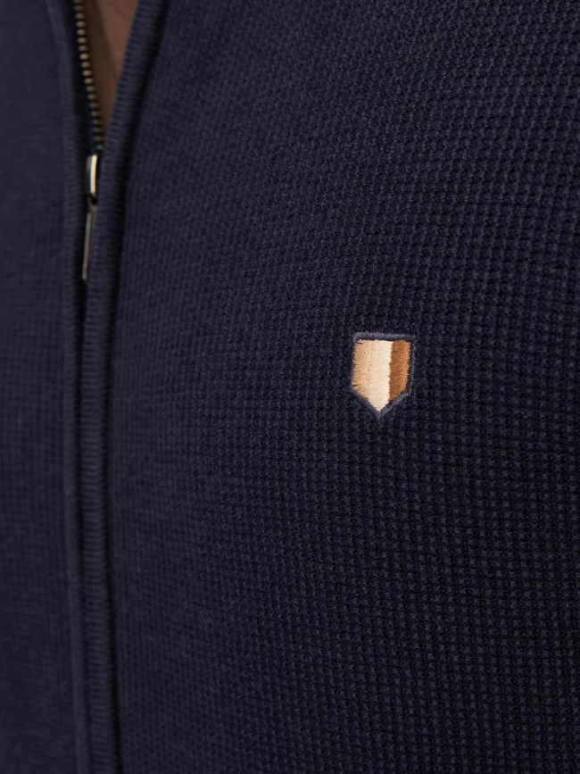 Gilet zippé blurony bleu marine homme - Jack & Jones