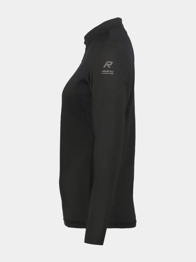 Haut de running à col zippé merissari noir femme - Rukka