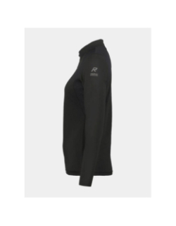 Haut de running à col zippé merissari noir femme - Rukka