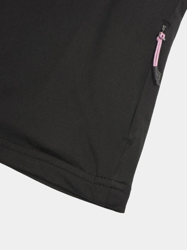 Haut de running à col zippé merissari noir femme - Rukka