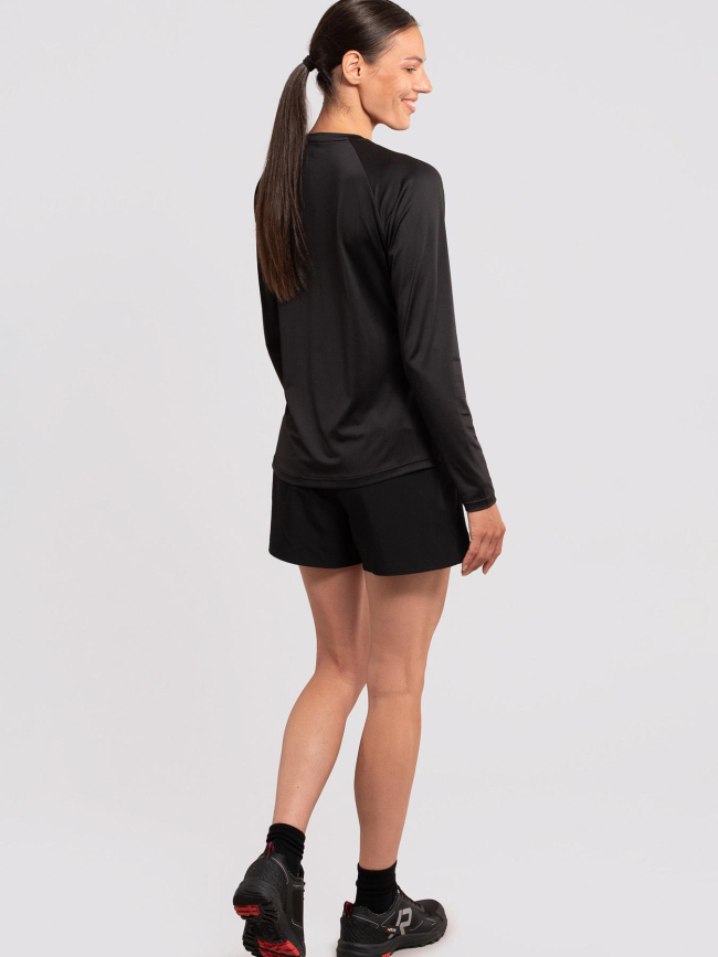 T-shirt de running à manches longues muokta noir femme - Rukka