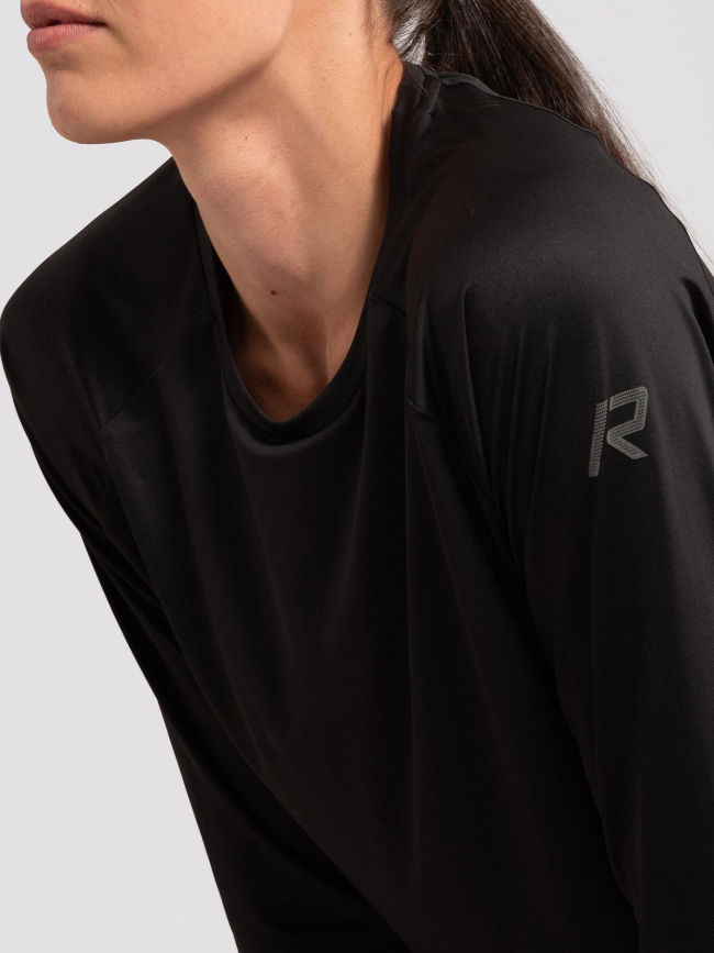 T-shirt de running à manches longues muokta noir femme - Rukka
