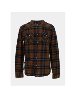 Chemise à carreaux western marron homme - Rms 26