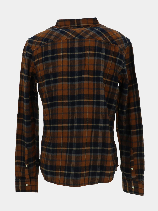 Chemise à carreaux western marron homme - Rms 26