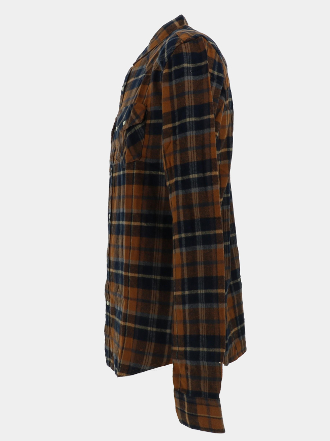 Chemise à carreaux western marron homme - Rms 26